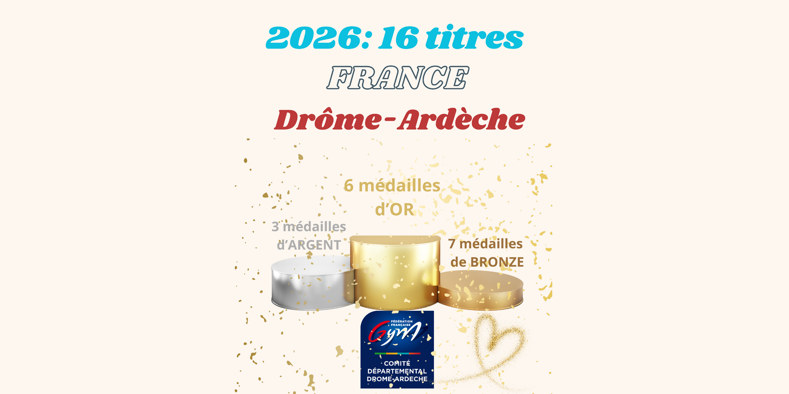 16 titres pour le département en 2026