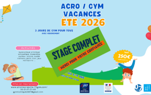 Acro/Gym vacs Eté 2026