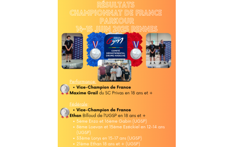 France Parkour 2 Vices-champions à Rennes