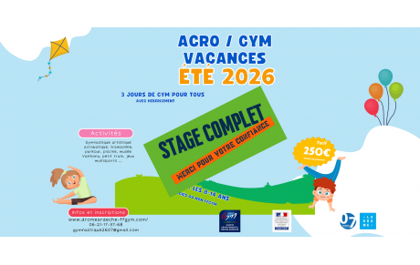 Acro/Gym vacs Eté 2026